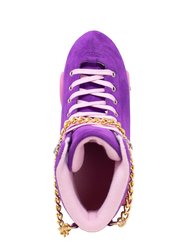 Purple Chain Roller Skates