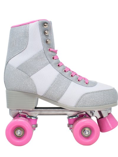 Cosmic Skates Silver Glitter Mesh Roller Skates product