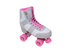 Silver Glitter Mesh Roller Skates