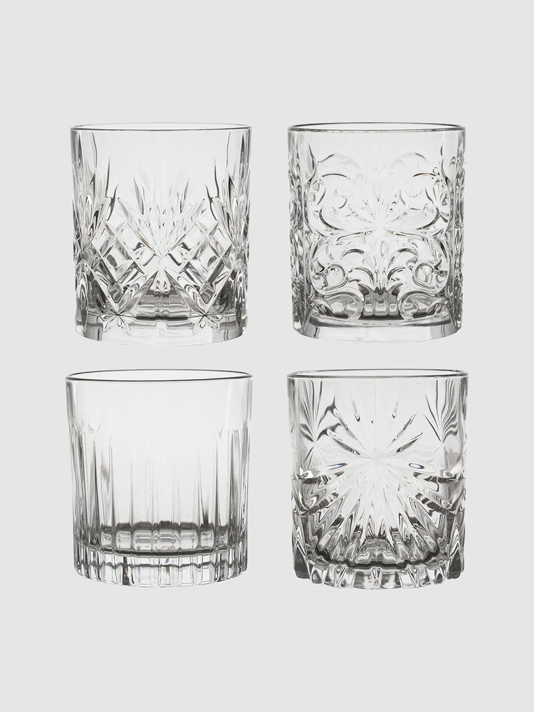 Crystal Tumblers, Set of 4 - Clear