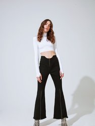 La Coisetta Black Denim Pants - Black