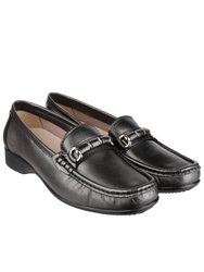 Barrington Ladies Loafer Slip On Shoes - Pewter - Pewter