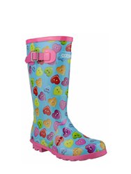 Cotswold Childrens Button Heart Wellies/Big Girls Boots (Multi) - Multi