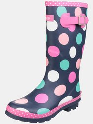 Cotswold Childrens Girls Dotty Spotted Wellington Boots (Multicolored) (5 US)