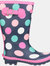 Cotswold Childrens Girls Dotty Spotted Wellington Boots (Multicolored) (5 US)