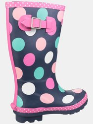 Cotswold Childrens Girls Dotty Spotted Wellington Boots (Multicolored) (5 US)