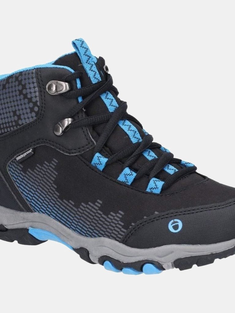 Cotswold Childrens/Kids Ducklington Lace Up Hiking Boots (Black/Blue) (12 M US Little Kid) - Black/Blue