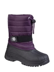 Cotswold Childrens/Kids Icicle Snow Boots (Purple) - Purple