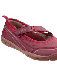 Cotswold Womens/Ladies Appleton Touch Fastening Ballet Pump - Bordo