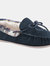 Cotswold Womens/Ladies Kilkenny Classic Fur Lined Moccasin Slippers - Navy - Navy