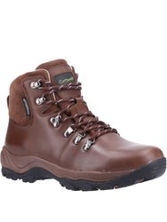 Mens Barnwood Leather Hiking Boots - Brown