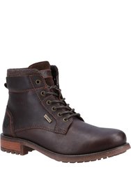Mens Birdwood Leather Ankle Boots - Brown