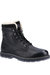 Mens Bishop Leather Boots - Black - Black
