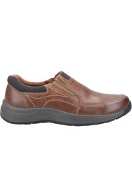 Mens Churchill Oiled Leather Casual Shoes - Tan