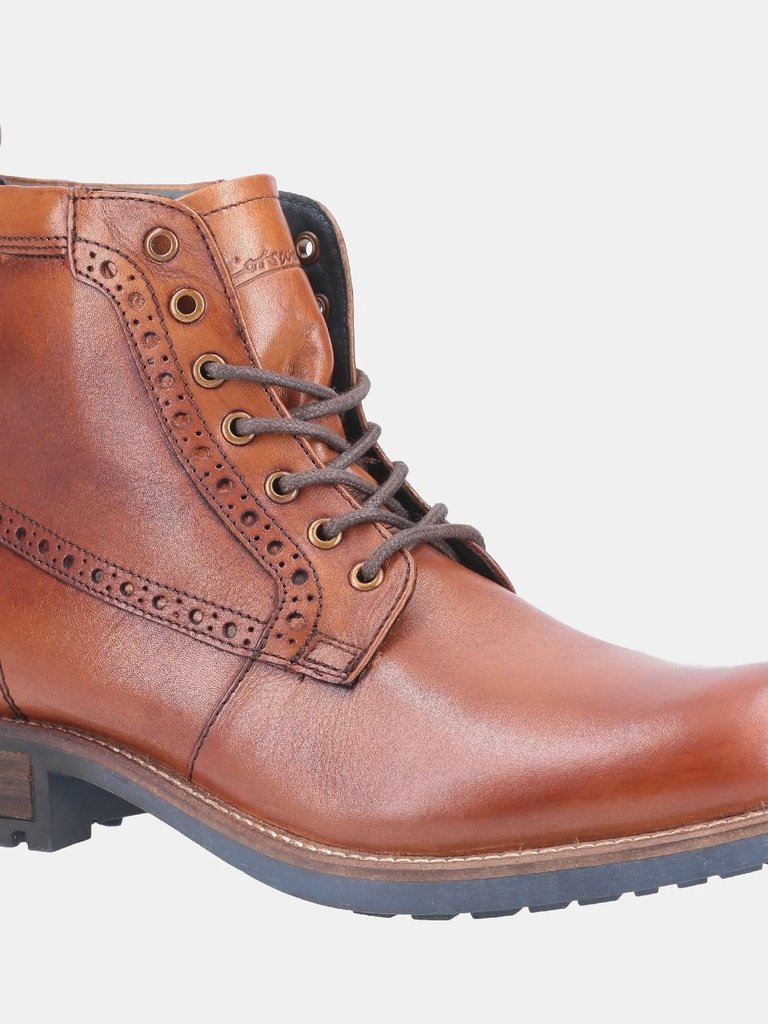 Mens Dauntsey Lace Up Leather Boot - Tan