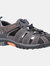 Mens Sandhurst Touch Fastening Sandal - Gray/Orange - Gray/Orange