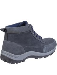 Mens Slad Lace Up Boots - Navy