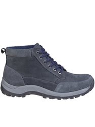 Mens Slad Lace Up Boots - Navy