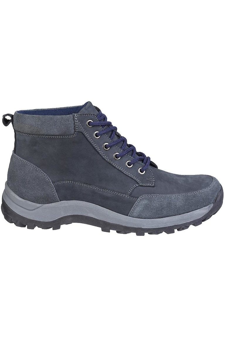 Mens Slad Lace Up Boots - Navy