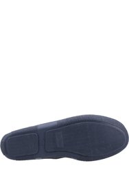 Mens Sodbury Suede Moccasin Slippers - Navy