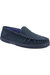 Mens Sodbury Suede Moccasin Slippers - Navy - Navy