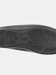 Mens Stanley Moc Toe Full Slipper - Black