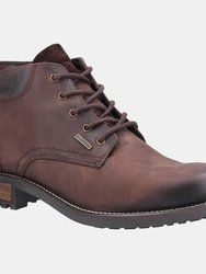 Mens Woodmancote Leather Combat Boots - Brown