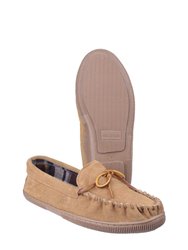 Mirak Suede Alberta Slipper/Mens Slippers - Beige