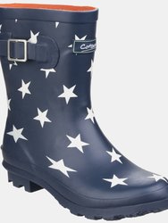 Womens/Ladies Badminton Patterned Waterproof Wellies - Star - Star