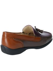 Womens/Ladies Biddlestone Leather Slip On Loafer Shoe - Multicolored