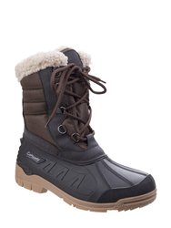 Womens/Ladies Coset Waterproof Tall Hiking Boots - Black