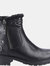 Womens/Ladies Gloucester Leather Ankle Boots - Black