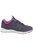 Womens/Ladies Luckington Casual Sneakers - Gray/Fuchsia/White