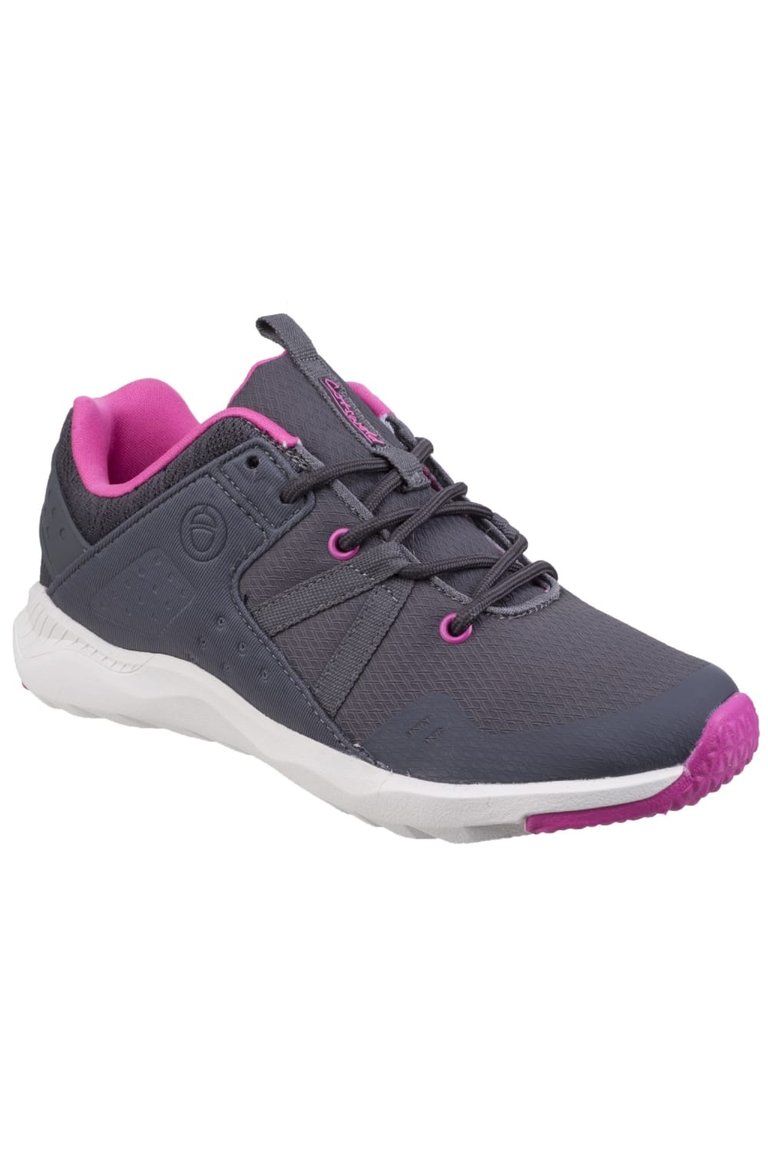 Womens/Ladies Luckington Casual Sneakers - Gray/Fuchsia/White - Gray/Fuchsia/White