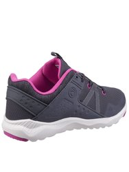 Womens/Ladies Luckington Casual Sneakers - Gray/Fuchsia/White