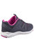 Womens/Ladies Luckington Casual Sneakers - Gray/Fuchsia/White