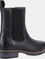 Womens/Ladies Somerford Leather Chelsea Boots - Black