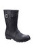 Womens/Ladies Windsor Short Waterproof Pull On Rain Boots - Black - Black
