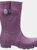 Womens/Ladies Windsor Short Waterproof Pull On Rain Boots - Purple