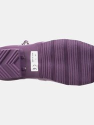Womens/Ladies Windsor Short Waterproof Pull On Rain Boots - Purple