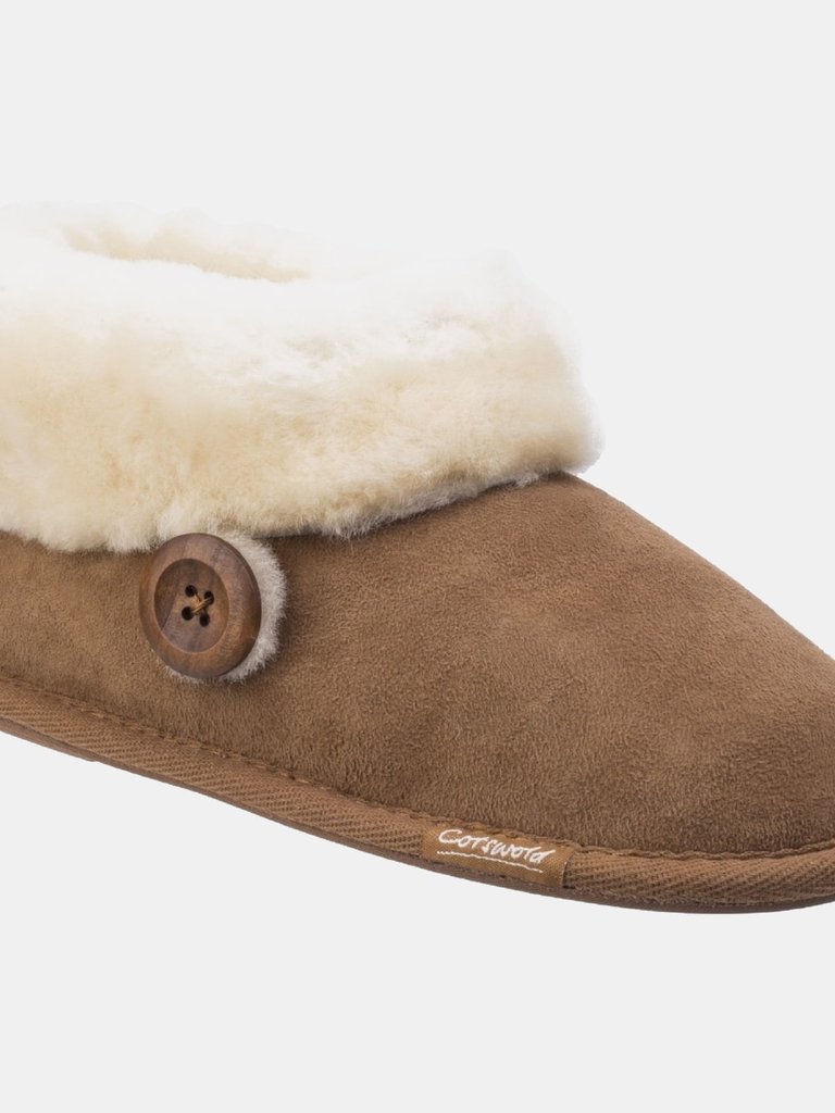 Womens/Ladies Wotton Sheepskin Soft Leather Booties - Chestnut - Chestnut