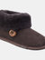 Womens/Ladies Wotton Sheepskin Soft Leather Booties - Chocolate - Chocolate