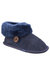 Womens/Ladies Wotton Sheepskin Soft Leather Booties - Dark Blue - Dark Blue