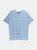 Cotton By Autumn Cashmere Men's Sky / Slate Blue Crew With Thin Stripe Graphic T-Shirt - Sky / Slate Blue