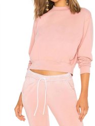 Milan Cropped Sweatshirt - Blush