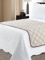 Bed Runner Protector Chocolate Tan-Full/Queen