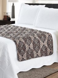 Bed Runner Protector Damask Taupe - Full / Queen - Damask Taupe