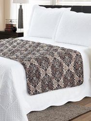 Bed Runner Protector Damask Taupe - King - Damask Taupe