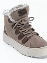 Avril Suede And Leather Waterproof Winter Boot - Almond/Cask