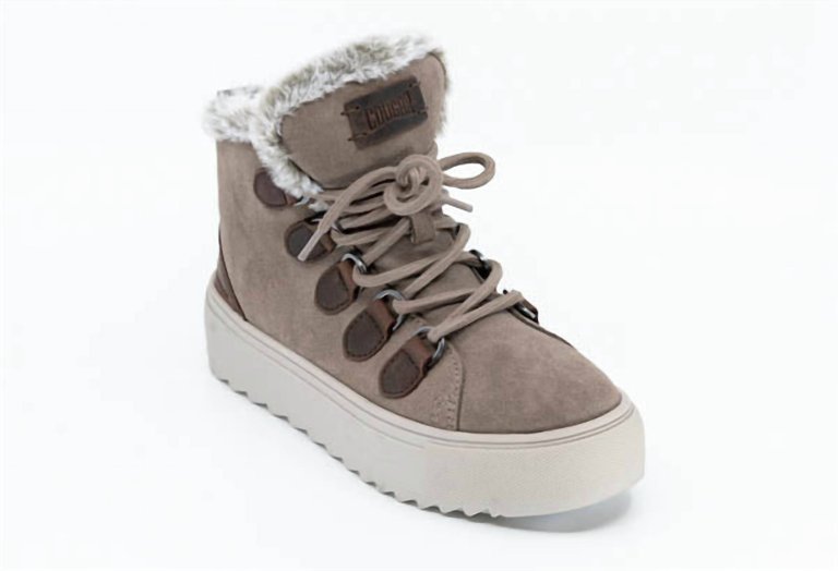Avril Suede And Leather Waterproof Winter Boot - Almond/Cask
